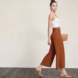 Reformation Becca pants in rust size2